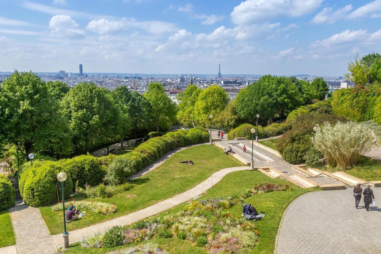 Ferienwohnung Large And Bright 2 Bdrs Flat With View - Paris 20 Exterior foto